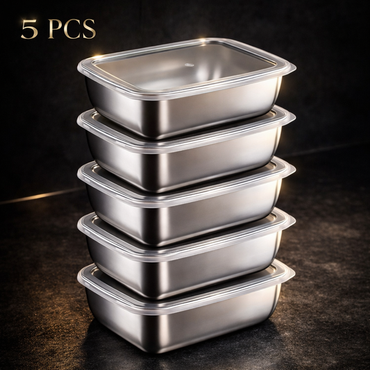 Steeluxe™ Stainless Steel Storage Set (5-Piece)